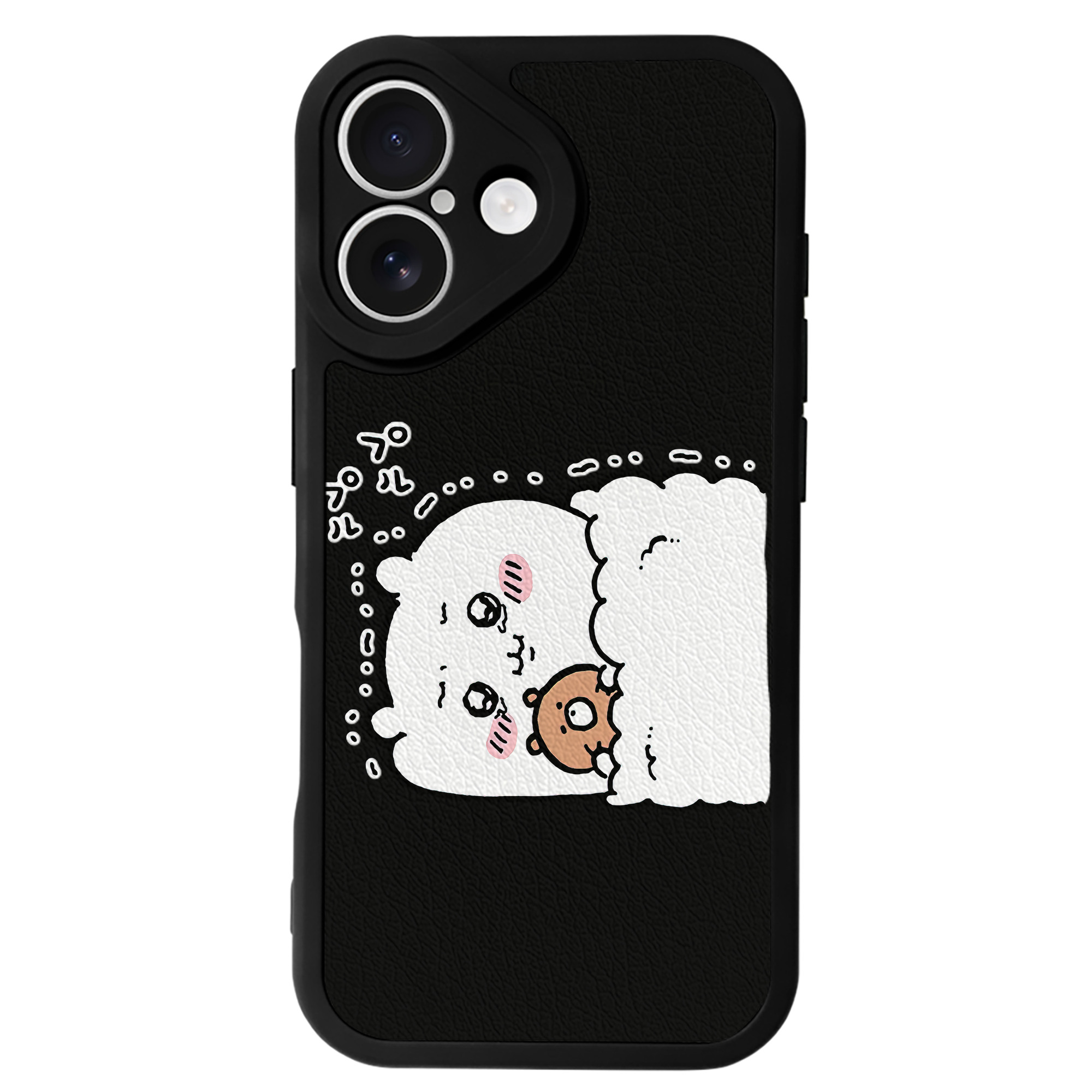 （画像用） ちいかわ ちいかわ Chii-kawa chiikawa 【iPhone 16シリーズ対応】シリコンスマホケース（レザー調） 材質：シリコン